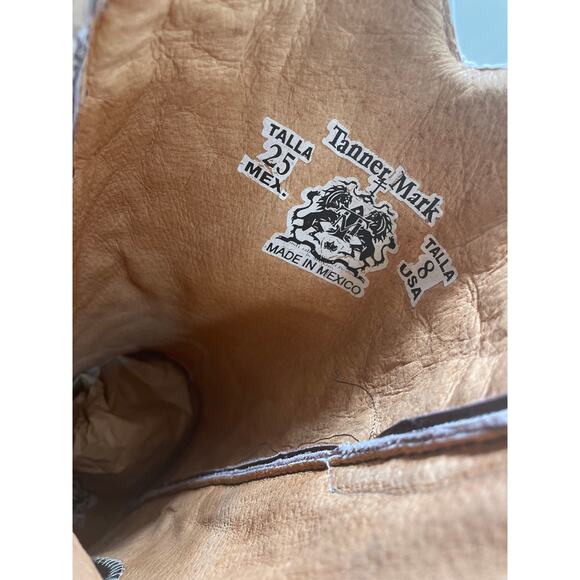 Tanner Mark Women's Horma 960 Western Boots Brown Leather Blunt Toe Size 8 NIB - Picture 12 of 16